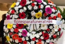 coronas florales con liston