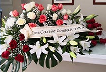 flores de sentido pésame a domicilio por fallecimiento luego de haber sido la velación y entierro