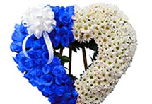 corona corazon para funeral